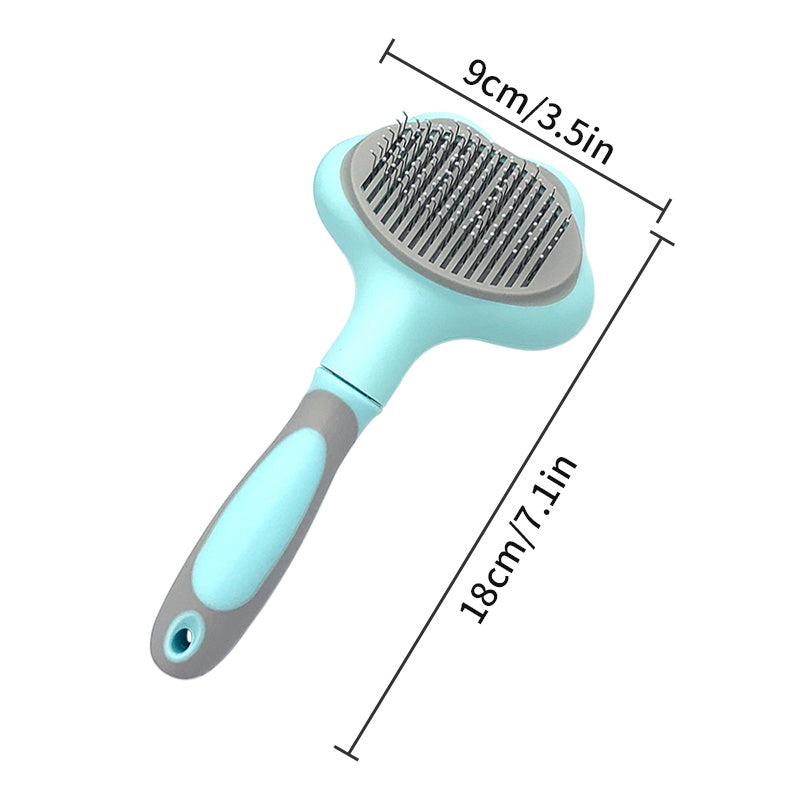 Self-Cleaning Pet Grooming Brush – Fine Needle Deshedding Comb