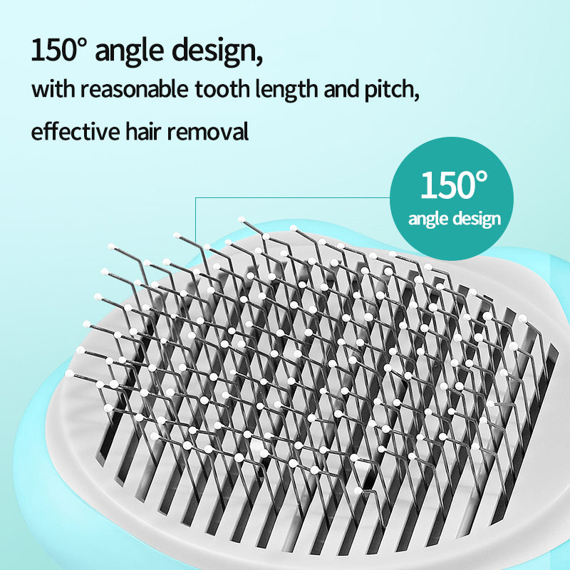 Self-Cleaning Pet Grooming Brush – Fine Needle Deshedding Comb