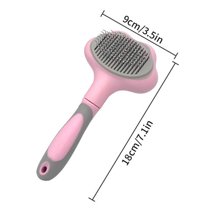 Self-Cleaning Pet Grooming Brush – Fine Needle Deshedding Comb