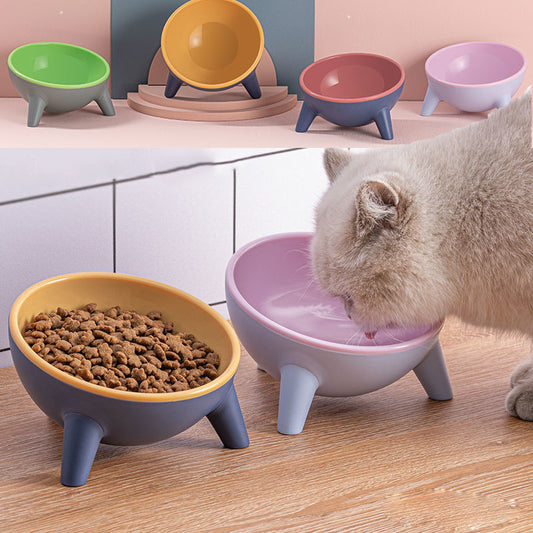 Elevated Pet Feeding Bowl with Stand – Cat & Dog Food Dish, Non-Slip Design, Multiple Colors