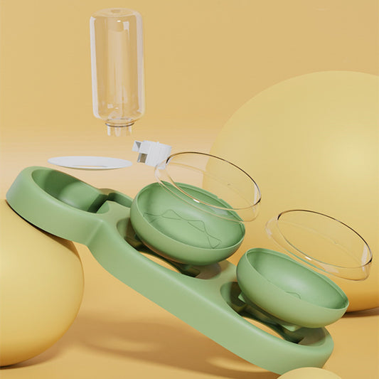 Double Pet Feeder and Water Fountain